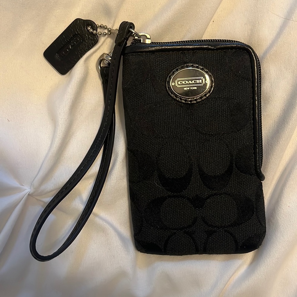 Black Coach Wristlet